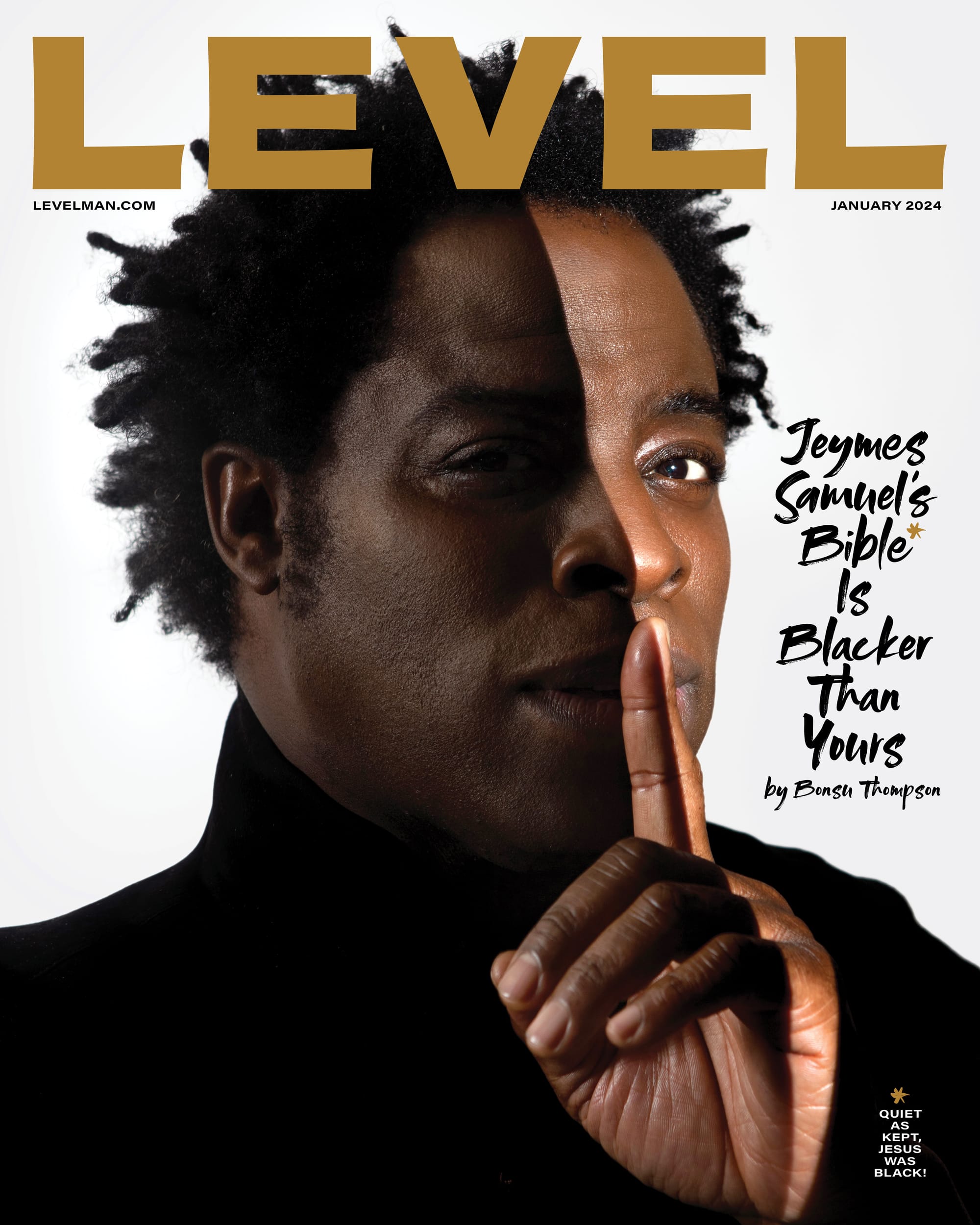 Photo of Jeymes Samuel on the January 2024 cover of LEVEL