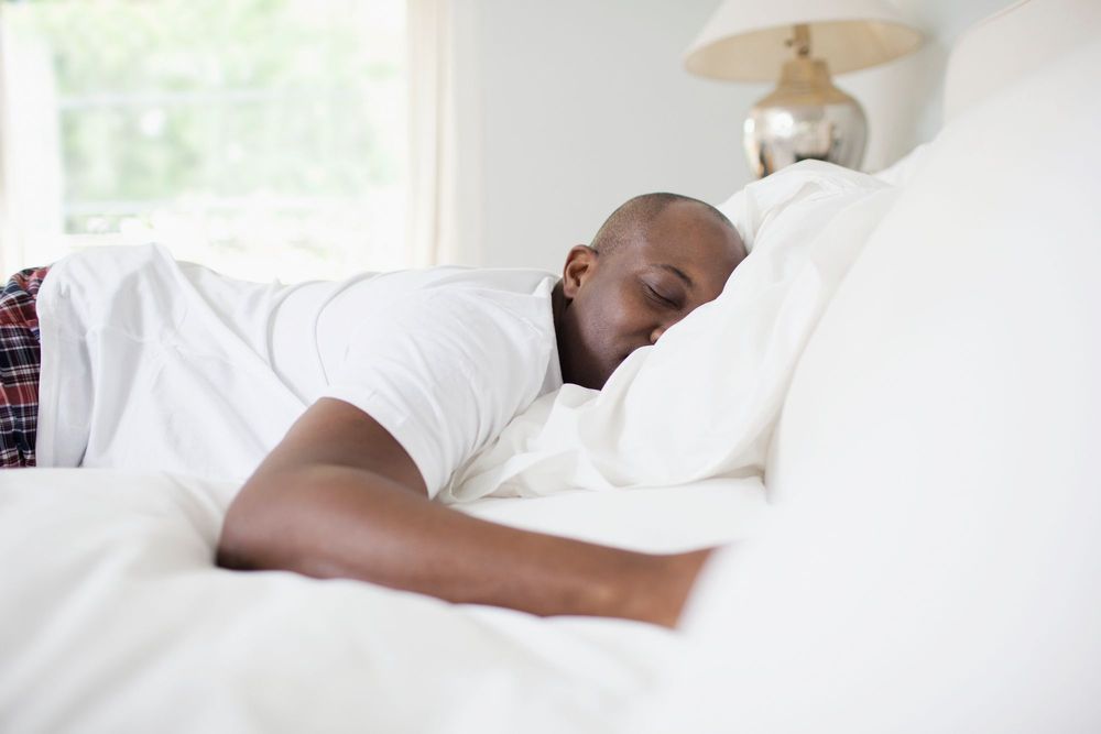 Black man sleeping